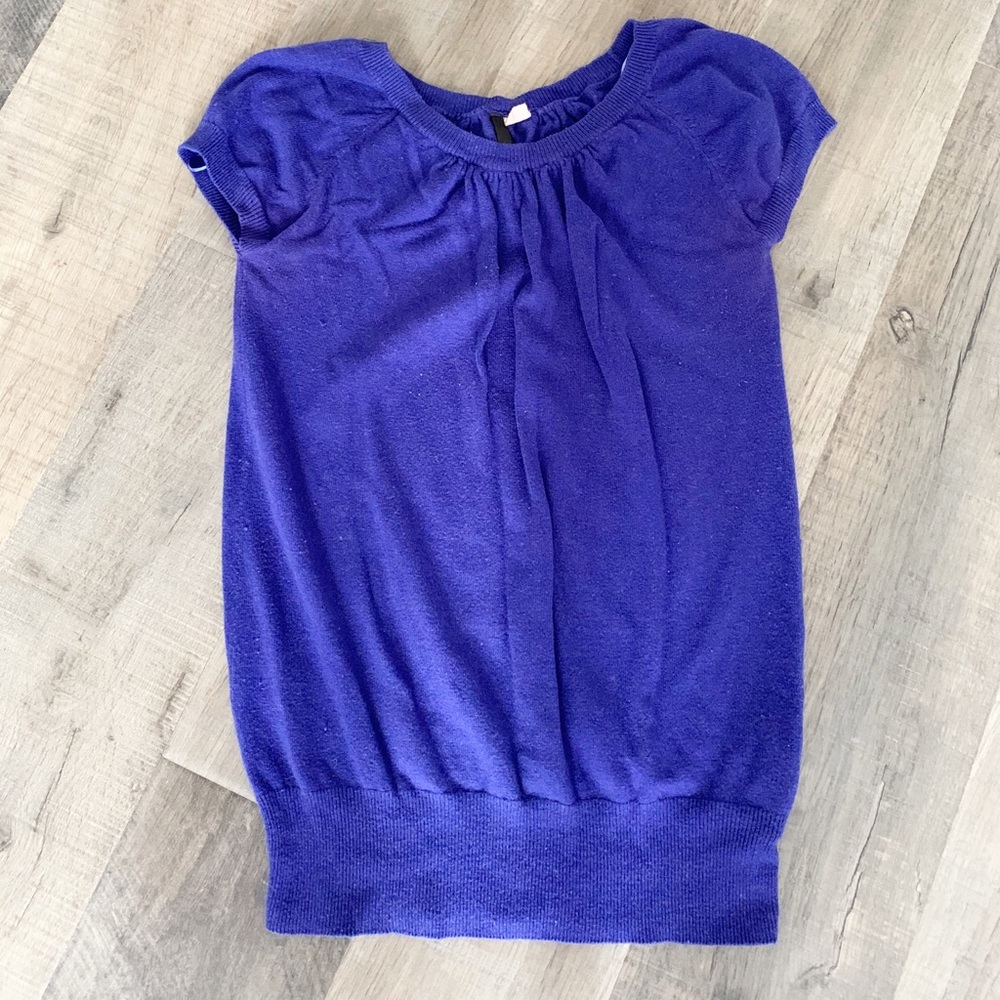H&M Short Sleeve Blue Sweater